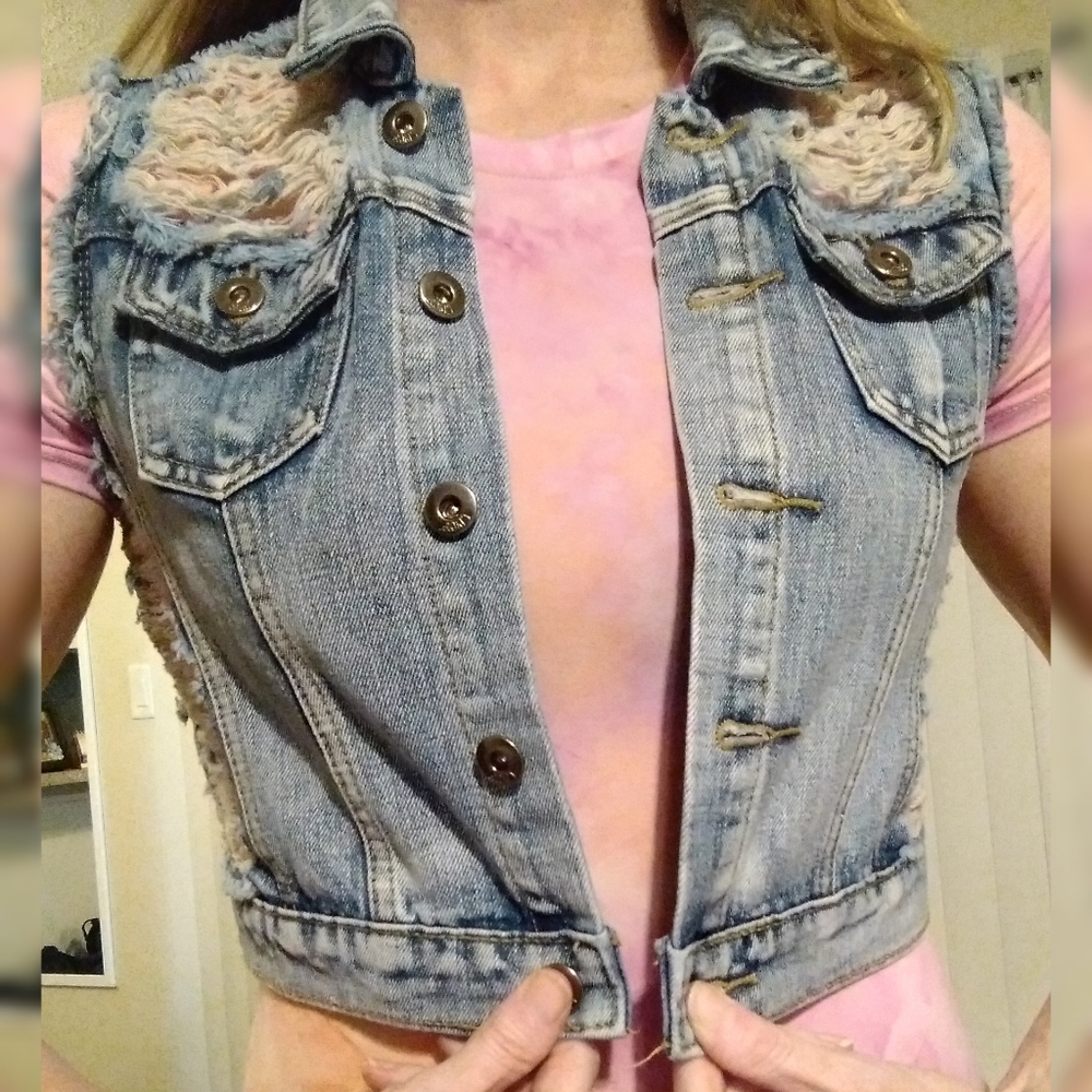 Distressed Jean Jacket
